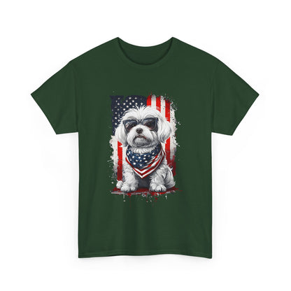 Patriotic Havanese Unisex Cotton T-Shirt