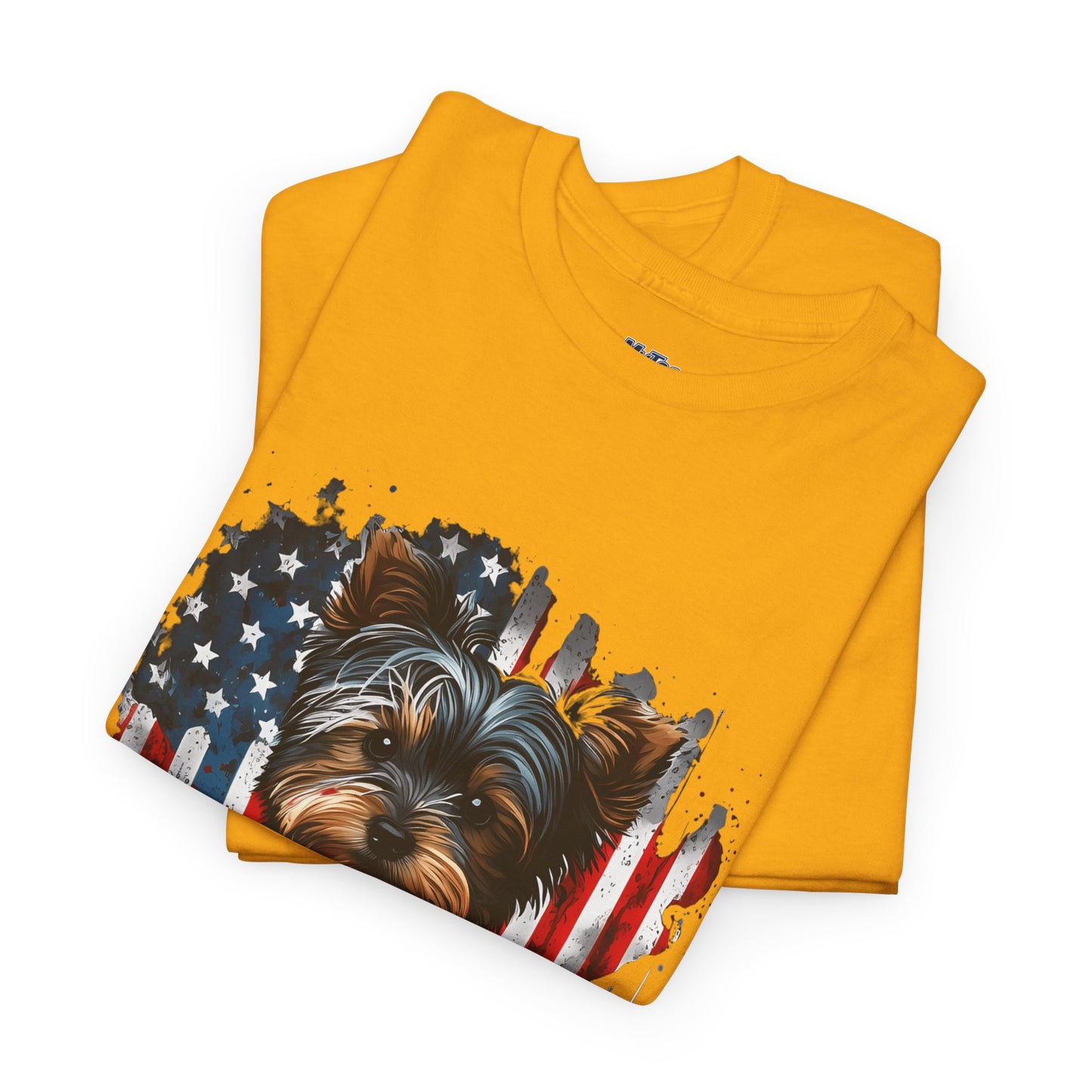Patriotic American Yorkshire Terrier With sunglasses Unisex T-Shirt