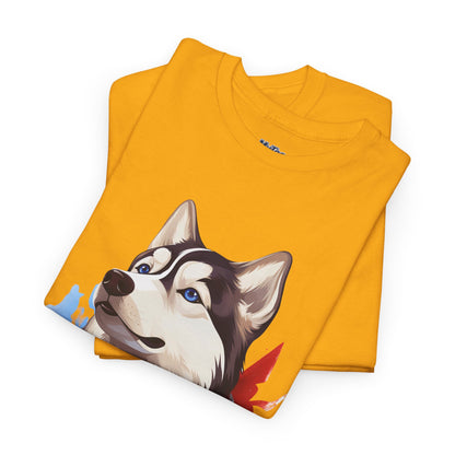 Patriotic Siberian Husky Unisex T-Shirt