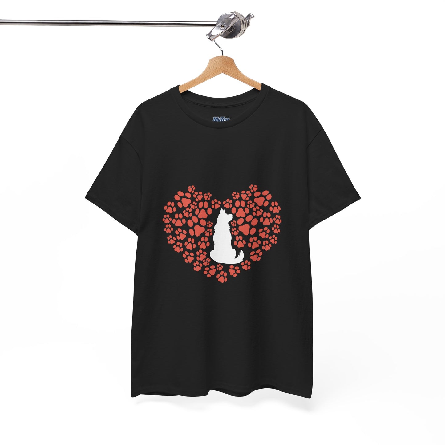 Dog Lover's Heart - Unisex Cotton Tee