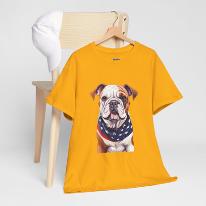 Patriotic Bulldog Unisex T-Shirt
