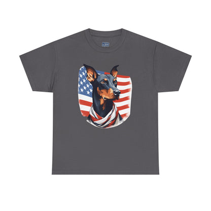 Patriotic Doberman Pinscher Unisex T-Shirt