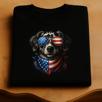 Patriotic Dachshund with Sunglasses Unisex T-Shirt