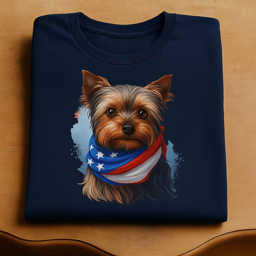 Patriotic Yorkshire Terrier Unisex T-Shirt