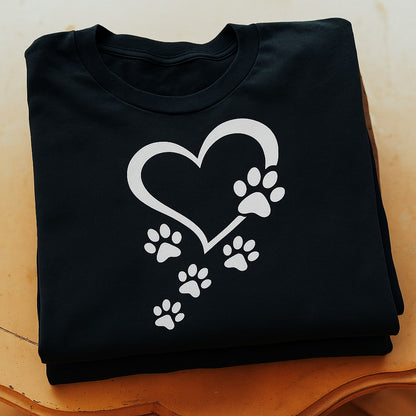 Heart With Paw Print Love T-shirt